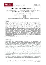 Tujuannya mempengaruhi pembaca agar memperhatikan masalah yang penulis paparkan. Pdf Improving The Students Reading Comprehension Of Analytical Exposition Text By Using Think Pair Share Tps