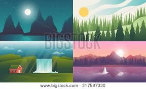 So, you can use this collection all year round. Landscape Backgrounds Vector Photo Free Trial Bigstock