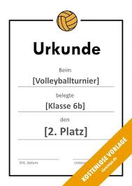 Du möchtest für den nächsten kindergeburtstag eine originelle teilnehmerurkunde gestalten, jemanden für herausragende leistungen ehren oder einfach nur einem lieben menschen eine freude machen? 12 Kostenlose Urkunden Vorlagen Fur Volleyball Turniere Vlamingo De