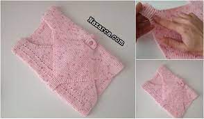 Kundak Yelek Modelinin Anlatimi Bebek Orgusu Nazarca Com Bebek Bebekler Icin Orgu Baby Knitting Patterns