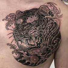 Made A Good Start On Alfies Full Chest Piece Last Week Tiger Chesttattoo Matthart Tigertattoo Inspirationstattoo Leed Chest Piece Tiger Tattoo S Tattoo