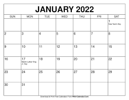 January 2022 Calendar In 2020 2021 Calendar Print Calendar Calendar
