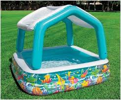 Shaded Kiddie Pool Blow Up Pool Children Swimming Pool Kiddie Pool