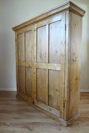 Storage pieces of all shapes and sizes make it possible to have a place for everything in your kitchen! Antique English Victorian Edwardian School Housekeepers Solid Pine Kitchen Cupboard With 2 Panelled Doors And A Shelved Cupboard Cabin Furniture Rustic Armoire