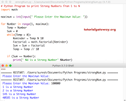 Prime number generator to create list of prime numbers. Python Program To Print Strong Numbers From 1 To 100
