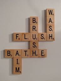 Items Similar To Bathroom Scrabble Wall Art On Etsy Scrabble Tile Wall Art Scrabble Wall Art Scrabble Tiles Wall