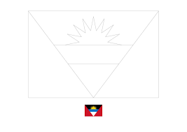 Antigua And Barbuda Flag Coloring Page Flag Coloring Pages Coloring Pages Antigua And Barbuda Flag