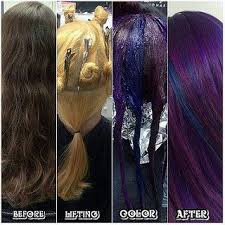 Cosmic Purple And Blue Pinwheel Hair Color Cosmic Purple And Blue Pinwheel Hair Color I First Prelifted With Schwarzkopf Blondeme Premium Lift With Olaplex Pinwheel Hair Color Hair Color