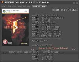 Resident evil 5 is suffering from an issue that makes the game virtually unplayable due to a bug with games for windows live. Resident Evil 5 Trainer 13 1 0 0 129 Dx9 Gamesread Com