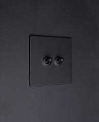 Toggle Switch Black Single Four Tooggle Finishes Available Toggle Light Switch Light Switches And Sockets Black Light Switch