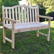 Outdoor Cedar Wood Garden Bench In Natural With 475 Lbs Weight Limit Garden In The Woods Painted Garden Furniture Garden Bench