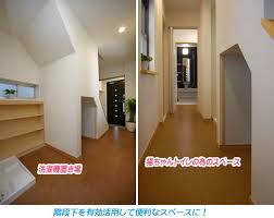 階段下のスペースは猫ちゃんのトイレ置き場に 住宅リフォーム リフォーム 階段下