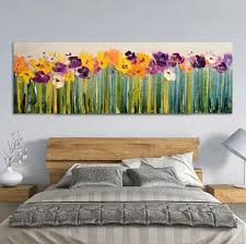 Extra Large Wall Art Farmhouse Painting Long Narrow Greenery Etsy Extra Large Wall Art Large Wall Art Flower Bedroom