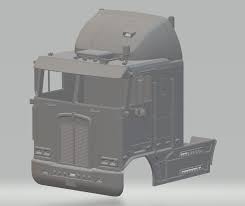 Mod by au44 and stas556. Kenworth K100 Printable Body Cab 3d Model In Automotive 3dexport