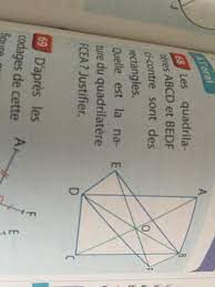 Bonjour Excuse Moi Mais J Ai Besoin D Aide Pour Un Exercice De Maths Les Quadrilateres Abcd Et Nosdevoirs Fr