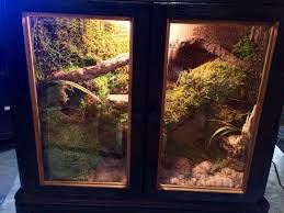 Diy Curio Furniture Reptile Cage For Leachie Gecko Living Moss Vivarium Pet Enclosure Gecko Terrarium Reptile Cage