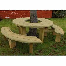 Jupiter Tree Picnic Table Bancos Ao Redor De Arvores Jardins Pequenos Jardim De Pneus
