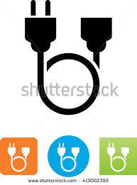 Looping Two Pronged Power Cord Symbol Power Cord Power Cord