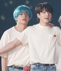 My Hot Step Brother Vkook On Going V S Blue Hair Blue Hair Step Brothers Hair