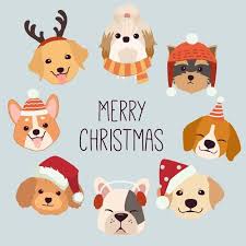 A fantastic piece of holiday clip art, the cartoon dog seems ecstatic about the idea that christmas is coming. Collection Of Cute Dog With Christmas And Winter Accessory And Greeting Merry Christmas Dog Cute Dogs Merry Christmas Card Greetings