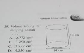 Rumus luas dan volume tabung beserta cara menghitungnya Volume Tabung Di Samping Adalah Brainly Co Id