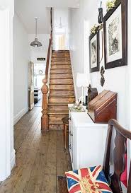 White Hallway In Victorian Terrace With Original Wooden Stairs Victorian Terrace Interior Victorian Hallway White Hallway