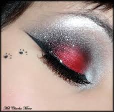 Black And Silver Eye Makeup Red Silver Red Eye Makeup Silver Eye Makeup Color Guard Makeup
