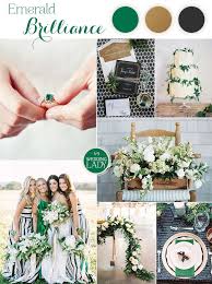 Black And Emerald Green Wedding Dress Modern Preppy Wedding In Black Gold And Emerald With Mixed Prints Preppy Wedding Emerald Green Wedding Theme Green Themed Wedding