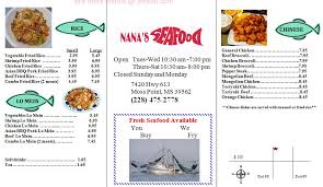 View menus, maps, and reviews for popular restaurants in safford, az. Online Menu Of Nanas Restaurant Moss Point Mississippi 39563 Zmenu