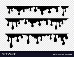 Dripping Paint Set Liquid Drips Paint Flows Vector Image On Vectorstock Drip Painting Paint Set Paint Vector