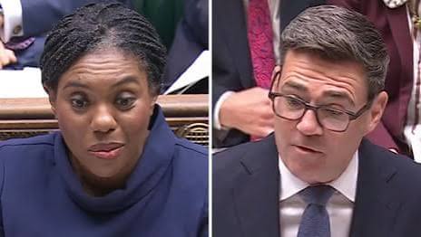 Andy Burnham clashes with Kemi Badenoch at his first PMQs - video | Andy Burnham | The Guardian