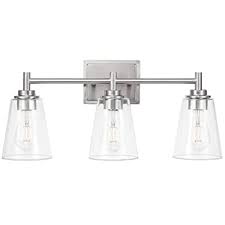 Get it as soon as mon, jun 14. Buy 3 Light Bathroom Vanity Light Fixture Brushed Nickel Wall Sconce With 6 25 Clear Glass Shade Online In Turkey B08czslvnj