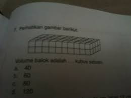 Volume Balok Adalah Kubus Satuan Brainly Co Id