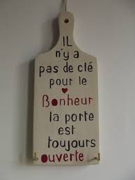 Plaque En Bois Message Accroche Cles Decorations Murales Par Ptitecrea Accroche Cle Decoration Murale Messages