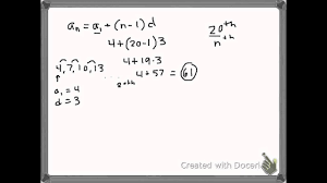 What is the formula for the arithmetic sequence? Finding The Nth Term Of An Arithmetic Sequence Youtube