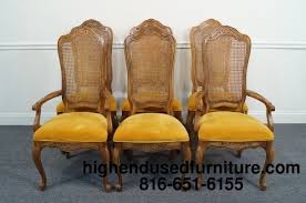 Bernhardt Hibriten Country French Cane Back Dining Side Chair Side Chairs Dining Side Chairs Chair