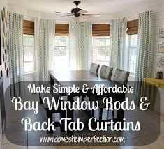 Diy Bay Window Curtain Rod Back Tab Curtains Diy Bay Window Curtains Diy Bay Window Curtain Rod Tab Curtains