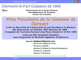 Ppt Clermont Le Fort Cadastre Napoleonien De 1808 Powerpoint Presentation Id 6989473