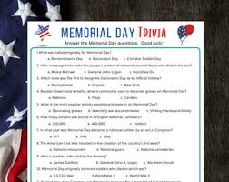 Other activities centered around the holiday include participating in or watching memoria. Memorial Day Game Etsy