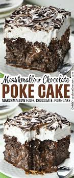 Marshmallow Chocolate Poke Cake Recipe In 2021 Desserts Chocolate Dessert Recipes Dessert Recipes