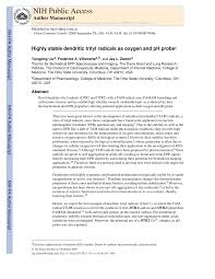 Pdf Highly Stable Dendritic Trityl Radicals As Oxygen And