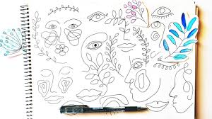 Fun art ideas to drive the boredom awayart is for everyone. How To Draw Abstract Line Art Easy Face Drawing Ideas Youtube