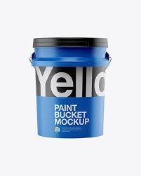 5l Matte Paint Bucket Mockup Front View In Bucket Pail Mockups On Yellow Images Object Mockups Mockup Psd Mockup Free Psd Mockup