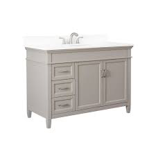 Home decorators collection bathroom vanity. Foremost Ashburn 48 Inch Vanity Combo In Grey With Lily White Engineered Stone Top The Home Depot Canada