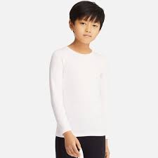 kids heattech extra warm crew neck t shirt