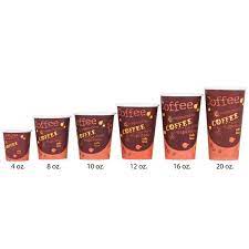 16.50 fl oz = 2.063 c. Choice 16 Oz Coffee Print Poly Paper Hot Cups 1000 Case