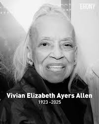 RIP. Prayers out to her children including Debbie Allen, Phylicia Rashad,  and the rest of her family. She was 102.