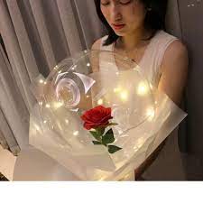 How to use llooms® led balloons to activate the led, hold the top of the balloon with one hand and pull the tab out of the neck with the other hand. Diy Rose Balloon Bouquet Kit W Led Fairy Lights In 2021 Balloon Bouquet Valentines Balloons Bouquet Balloon Bouquet Diy