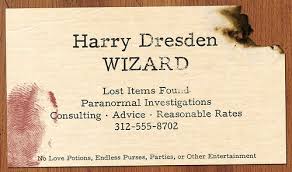 1 2 10 Harry Dresden Business Card Dresden Files Dresden Wizard