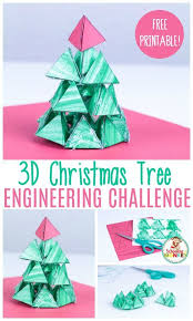 3d Christmas Tree Engineering Challenge For Kids Holiday Stem Activities Christmas Stem Activities Elementary Stem Activities